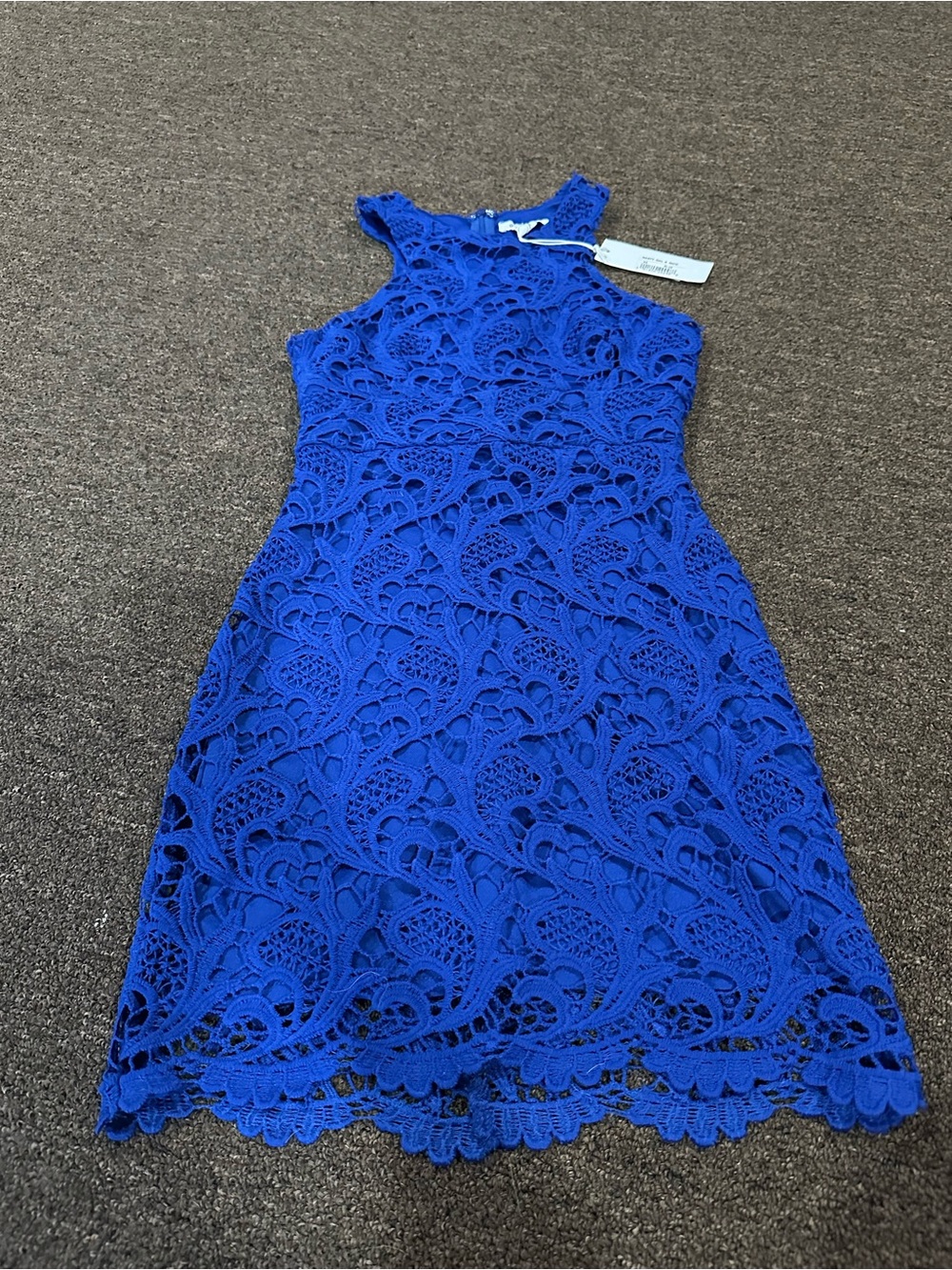 Nasty Gal Royal Blue Lace Mini Dress